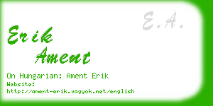 erik ament business card